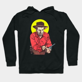 western cowboy with revolver in the wild west Hoodie